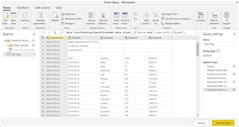 power bi sample data csv