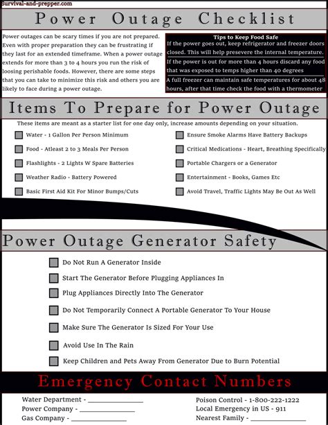 make a plan for power outages