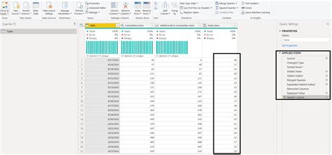 power query difference between two rows