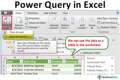 power query excel workbook example