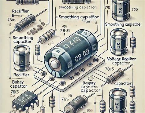 power supply filtering capacitor