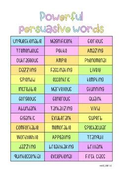 powerful words to use in persuasive writing