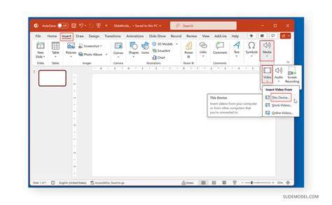 powerpoint insert media