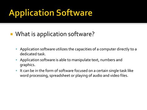 powerpoint is application software or not