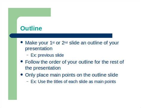 powerpoint presentation outline example