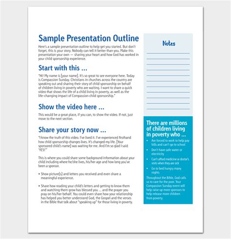 powerpoint presentation outline template word