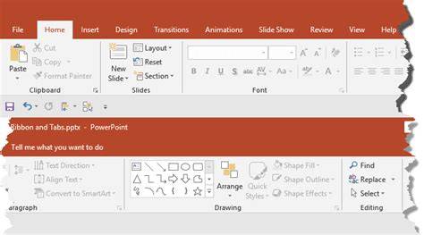 powerpoint ribbon menu