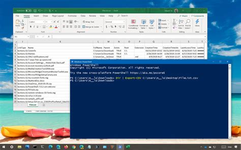 powershell export csv file name variable