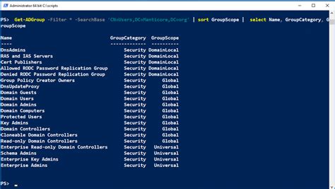 powershell get active directory security group members