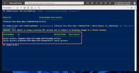 powershell get ad group members including nested groups
