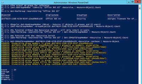 powershell get azure ad group members recursive