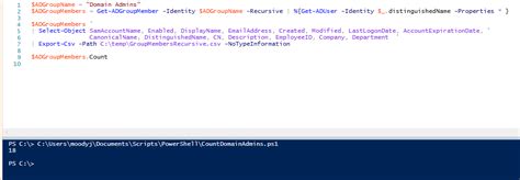 powershell list group members recursive