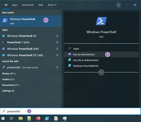 powershell script run command as administrator