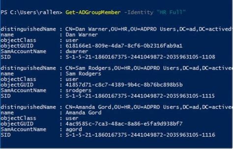 powershell script to export all groups and members from active directory
