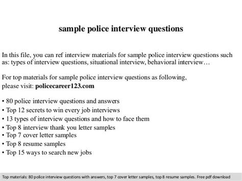 practice questions for police interview