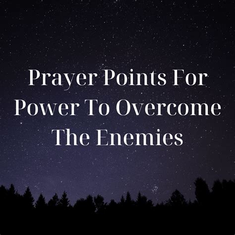 prayer points to overcome