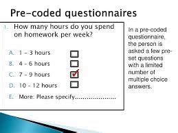 pre coded questions meaning