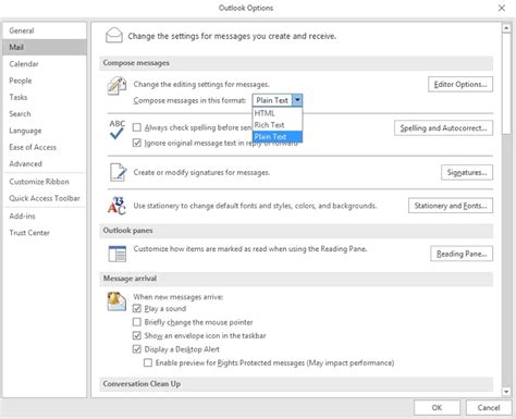 preferred format html or plain text