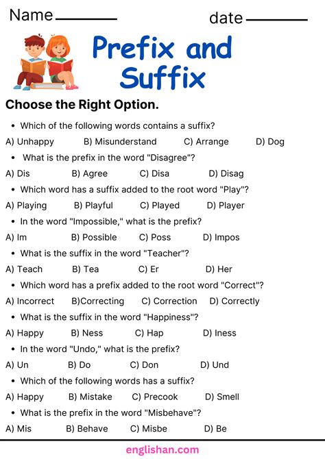 prefix and suffix questions with answers pdf