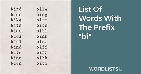 prefix bi meaning and examples