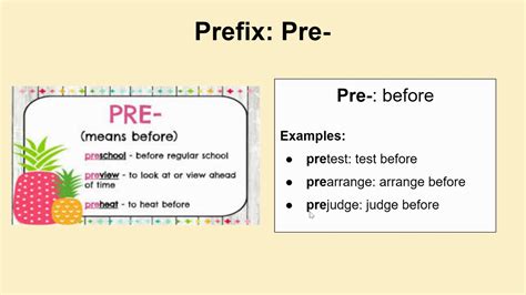 prefix pre examples