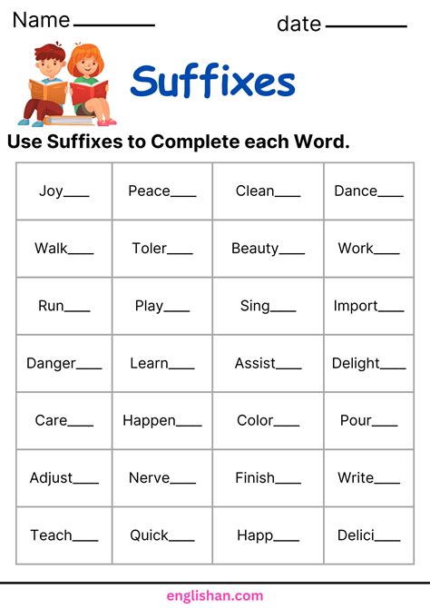 prefixes and suffixes exercises with answers pdf grade 3