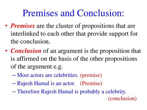 premise and conclusion examples