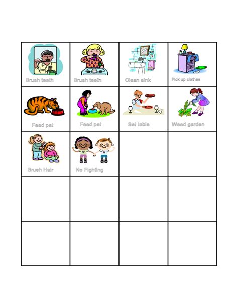 Preschool Chore Chart