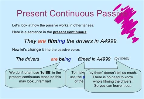 present continuous passive examples with answers