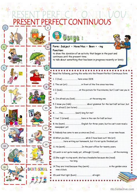 present perfect and present perfect continuous exercises with answers pdf