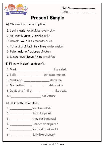 present simple present continuous affirmative negative interrogative exercises pdf