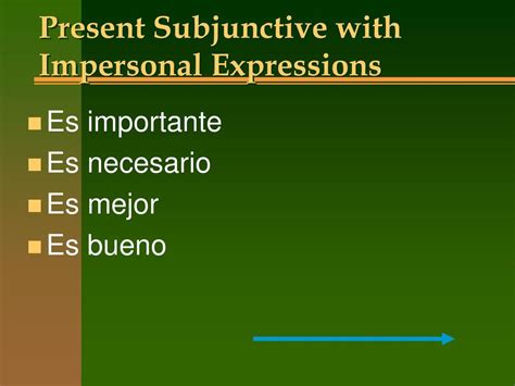present subjunctive triggered by impersonal expressions