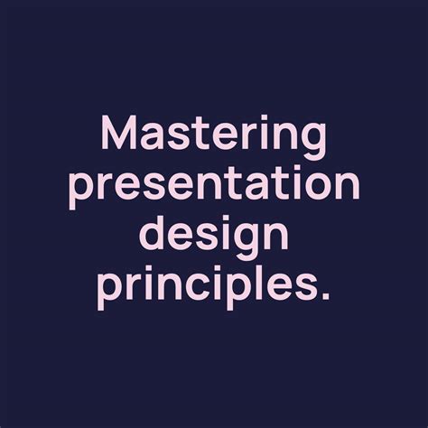 presentation design principles