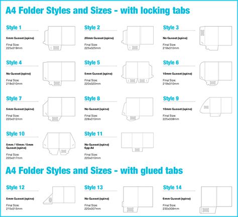 presentation folder dimensions
