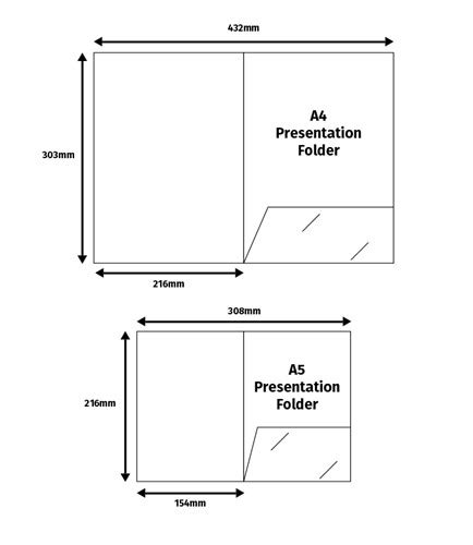 presentation folder size template