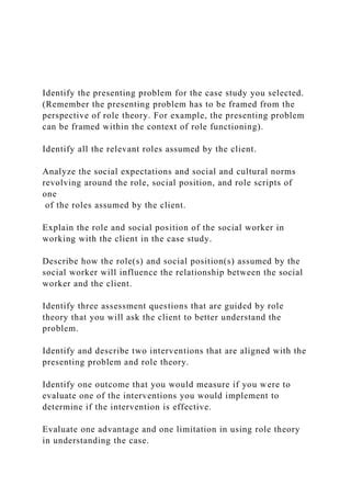 presenting problem case study example pdf