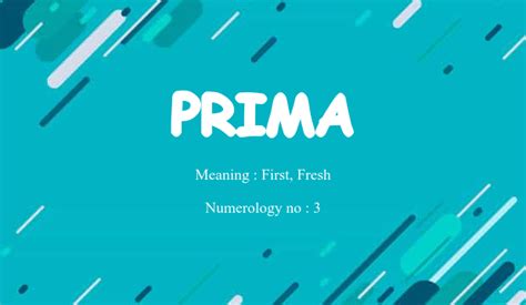 prima meaning in english