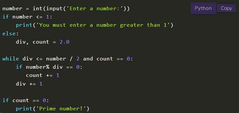 prime number program in python logic