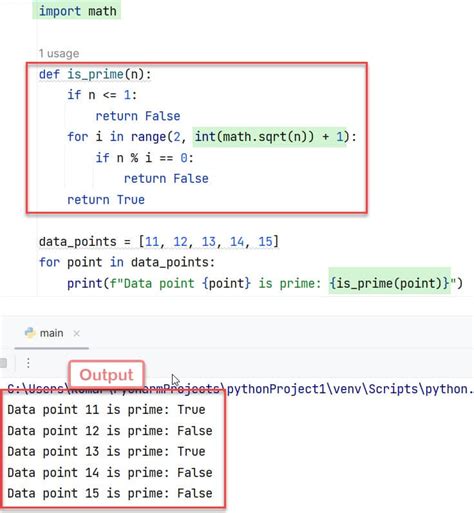 prime number program in python without using function