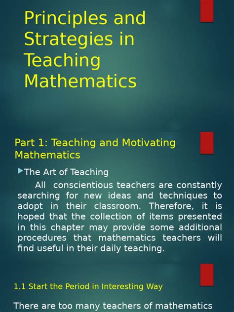 principles and strategies of teaching mathematics pdf