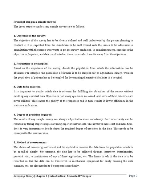 principles of sample survey pdf