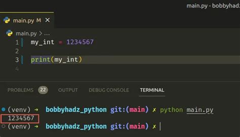 print int value in python