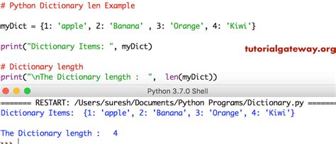print len of dictionary python
