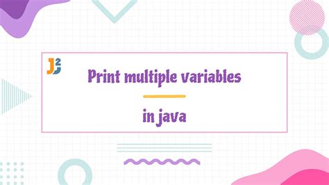 print multiple variables in java