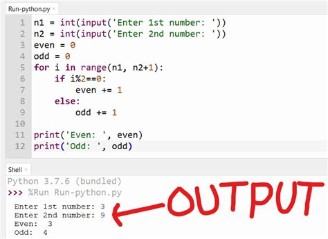 print odd and even numbers in list python