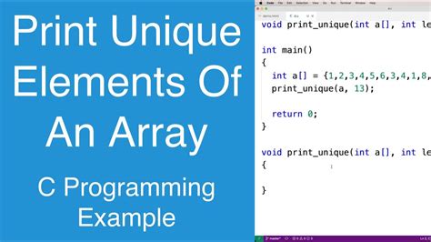 print unique elements in array