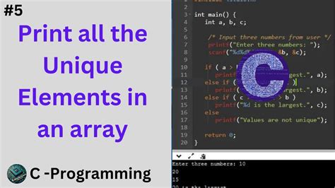 print unique elements in array in c