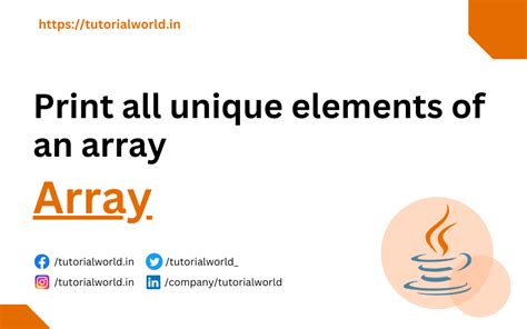 print unique elements in array in java