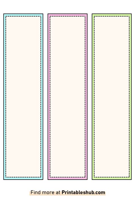 Printable Bookmark Templates Blank