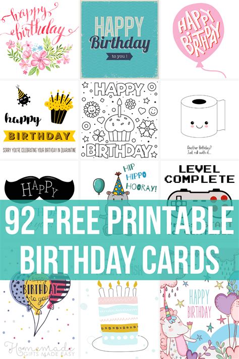 Printable Cards For Birthdays